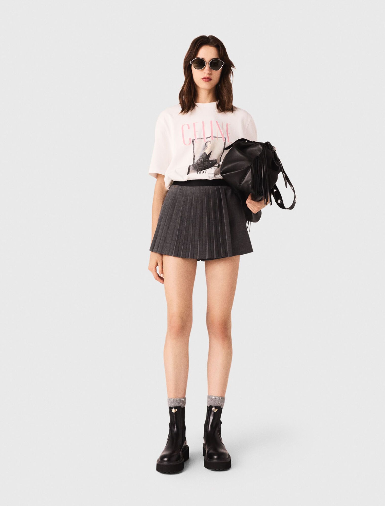 Chân váy skort xếp ly